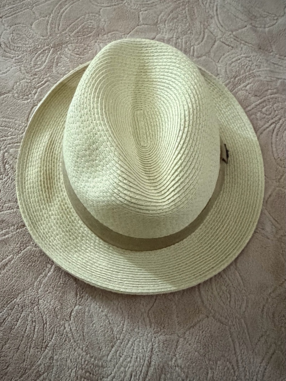 Tommy Bahama Natural Straw Fedora with Tan Band